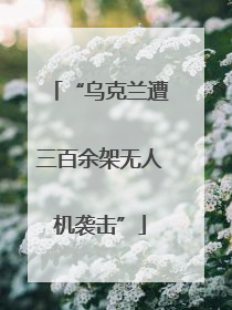 “乌克兰遭三百余架无人机袭击”