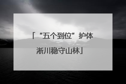 “五个到位”护体 淅川稳守山林
