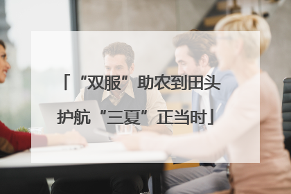 “双服”助农到田头 护航“三夏”正当时