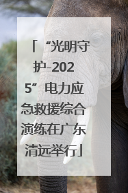 “光明守护-2025”电力应急救援综合演练在广东清远举行