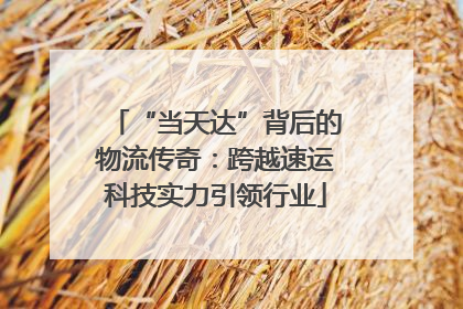 “当天达”背后的物流传奇：跨越速运科技实力引领行业