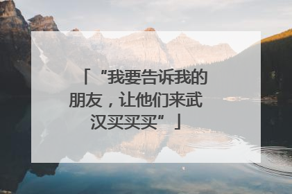 “我要告诉我的朋友，让他们来武汉买买买”