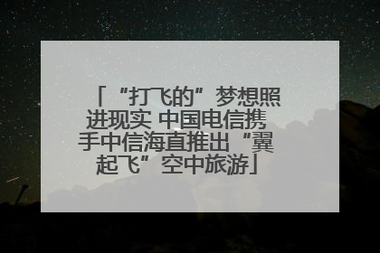 “打飞的”梦想照进现实 中国电信携手中信海直推出“翼起飞”空中旅游