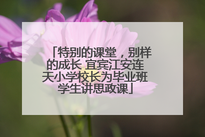 特别的课堂，别样的成长 宜宾江安连天小学校长为毕业班学生讲思政课
