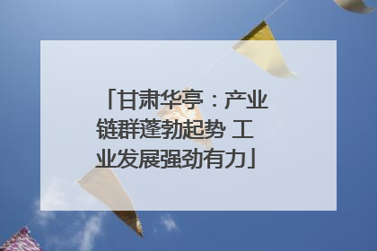 甘肃华亭：产业链群蓬勃起势 工业发展强劲有力