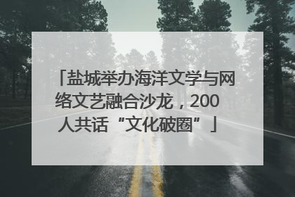 盐城举办海洋文学与网络文艺融合沙龙，200人共话“文化破圈”