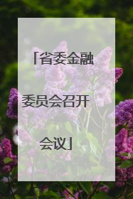 省委金融委员会召开会议