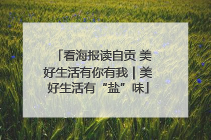 看海报读自贡 美好生活有你有我｜美好生活有“盐”味