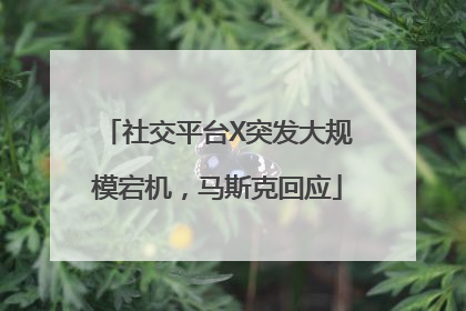 社交平台X突发大规模宕机，马斯克回应