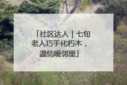 社区达人｜七旬老人巧手化朽木，温情暖邻里