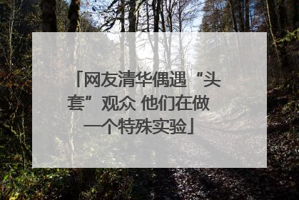 网友清华偶遇“头套”观众 他们在做一个特殊实验