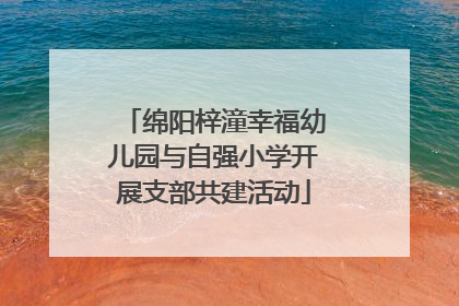 绵阳梓潼幸福幼儿园与自强小学开展支部共建活动