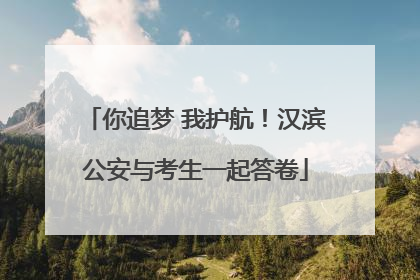 你追梦 我护航！汉滨公安与考生一起答卷