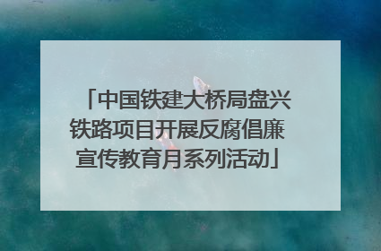 中国铁建大桥局盘兴铁路项目开展反腐倡廉宣传教育月系列活动