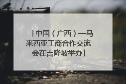 中国（广西）—马来西亚工商合作交流会在吉隆坡举办