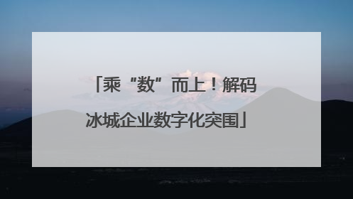 乘“数”而上！解码冰城企业数字化突围