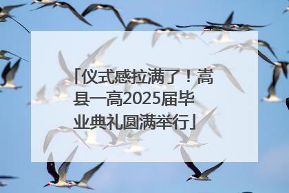 仪式感拉满了！嵩县一高2025届毕业典礼圆满举行