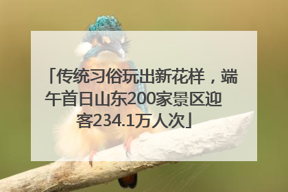 传统习俗玩出新花样，端午首日山东200家景区迎客234.1万人次