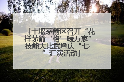 十堰茅箭区召开“花样茅箭‘格’暖万家”技能大比武暨庆“七·一”汇演活动