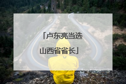 卢东亮当选山西省省长