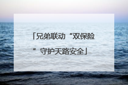 兄弟联动“双保险”守护天路安全
