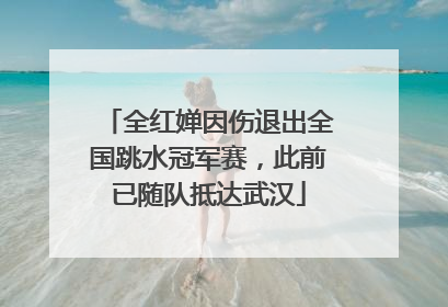 全红婵因伤退出全国跳水冠军赛，此前已随队抵达武汉