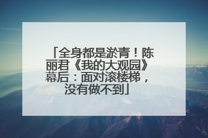 全身都是淤青！陈丽君《我的大观园》幕后：面对滚楼梯，没有做不到