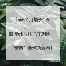 前5个月增长1.6倍 随州专用汽车加速“驶向”全球新蓝海