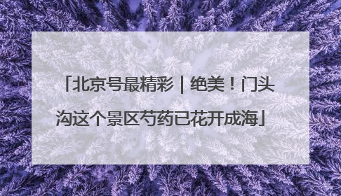 北京号最精彩｜绝美！门头沟这个景区芍药已花开成海