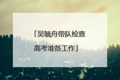 吴毓舟带队检查高考准备工作