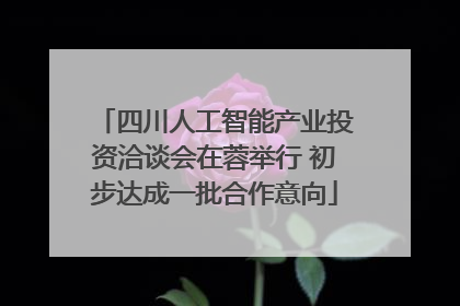 四川人工智能产业投资洽谈会在蓉举行 初步达成一批合作意向