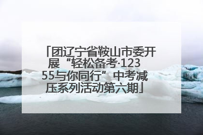 团辽宁省鞍山市委开展“轻松备考·12355与你同行”中考减压系列活动第六期