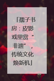 孺子书房：皮影戏里赏“非遗”，传统文化焕新机