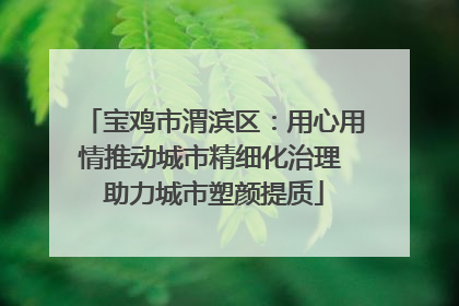 宝鸡市渭滨区：用心用情推动城市精细化治理 助力城市塑颜提质