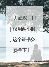 大武汉一日｜仅用两小时，这个证书免费拿下