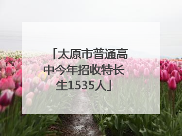 太原市普通高中今年招收特长生1535人