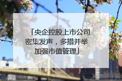 央企控股上市公司密集发声，多措并举加强市值管理