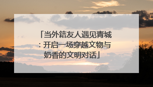 当外籍友人遇见青城：开启一场穿越文物与奶香的文明对话