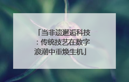 当非遗邂逅科技：传统技艺在数字浪潮中重焕生机