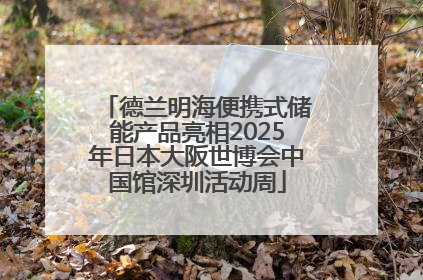 德兰明海便携式储能产品亮相2025年日本大阪世博会中国馆深圳活动周