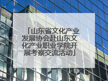 山东省文化产业发展协会赴山东文化产业职业学院开展考察交流活动