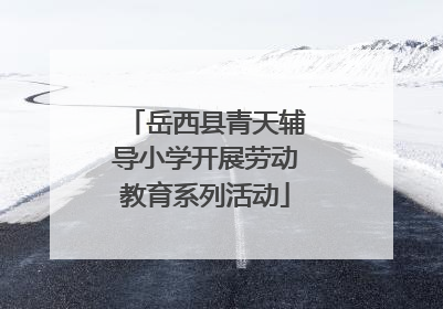 岳西县青天辅导小学开展劳动教育系列活动