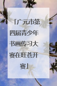 广元市第四届青少年书画传习大赛在旺苍开赛
