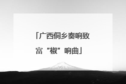 广西侗乡奏响致富“椒”响曲