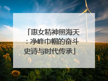 惠女精神照海天：净峰巾帼的奋斗史诗与时代传承