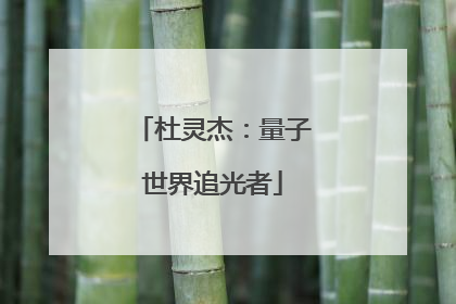 杜灵杰：量子世界追光者