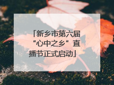 新乡市第六届“心中之乡”直播节正式启动