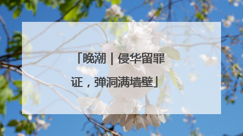 晚潮｜侵华留罪证，弹洞满墙壁