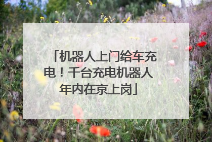 机器人上门给车充电！千台充电机器人年内在京上岗