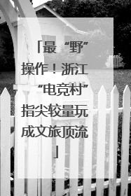 最“野”操作！浙江“电竞村”指尖较量玩成文旅顶流